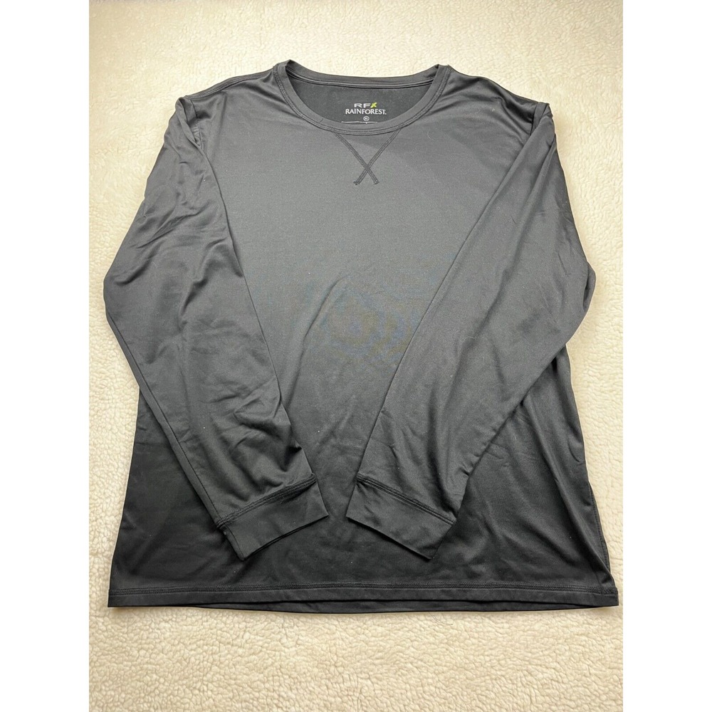 RFX Rainforest Shirt Mens Extra Large Pullover Regular Long Sleeve Comfort Black